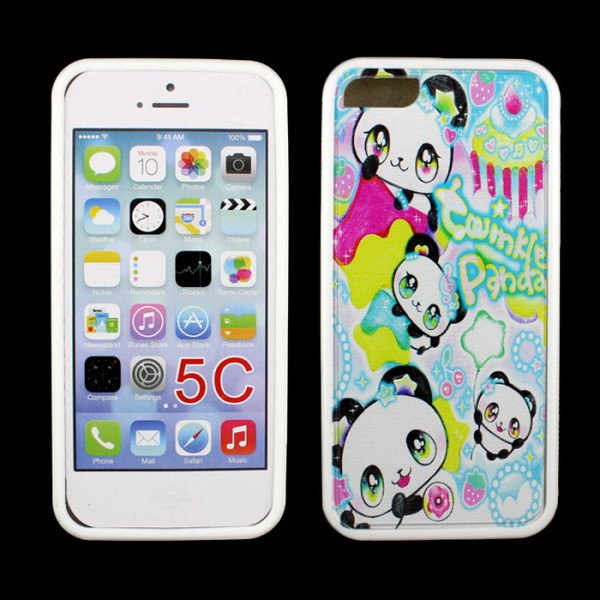 Wholesale iPhone 5C Gummy Design Case (Twinkle Panda)